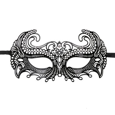 EasyToys &ndash; Venezianische Maske aus Metall in Schwarz