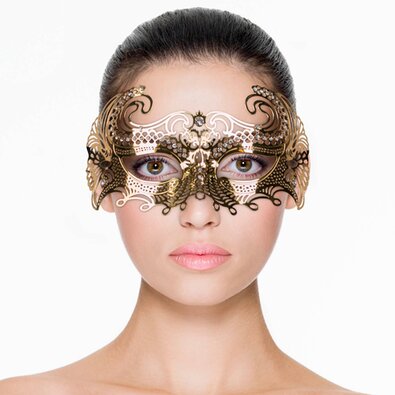 EasyToys &ndash; Venezianische Maske aus Metall in Gold